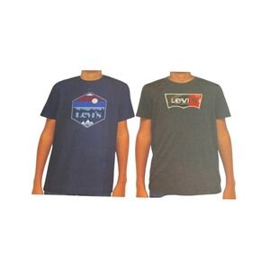 Levi's Graphic T-Shirt 2-Pack Kids Size S 8 Navy‎ Olive New Batwing Mountain